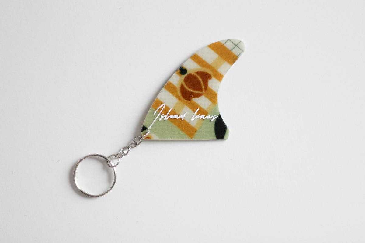Fin shaped Hippy key chain