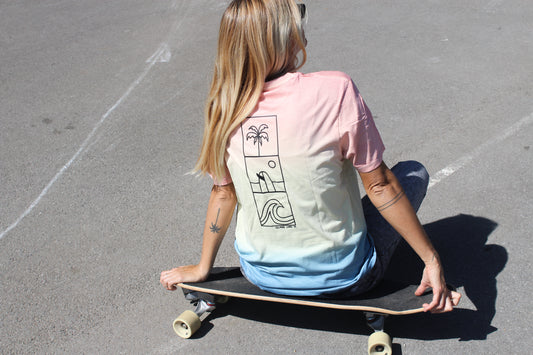 Pastel sunset dip T-shirt