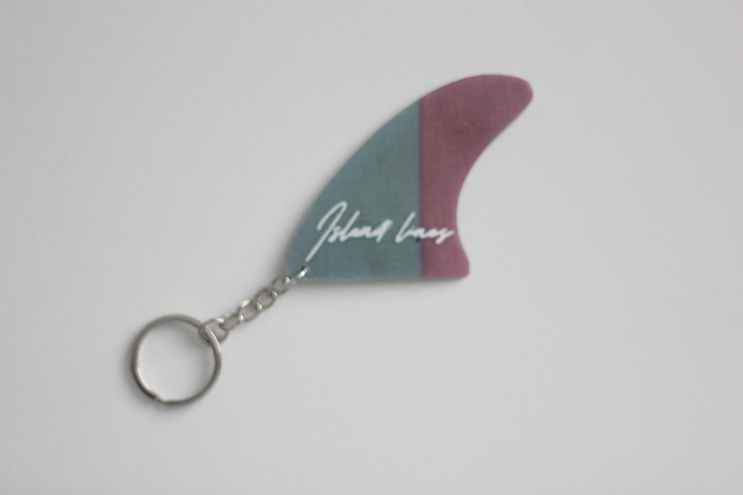 Fin shaped Blue-purple key chain