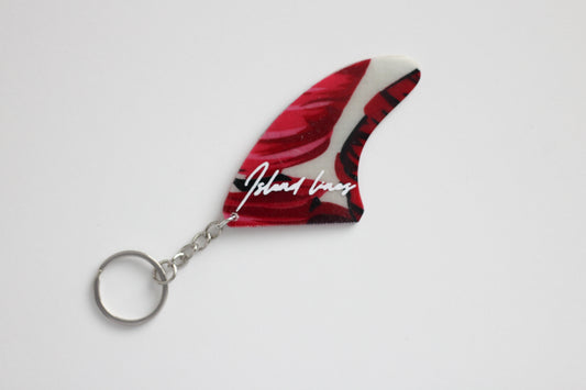 Fin shaped light flowers key chain