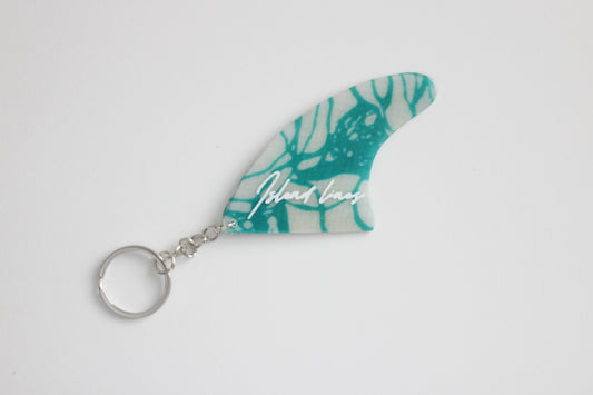 Fin shaped circles key chain