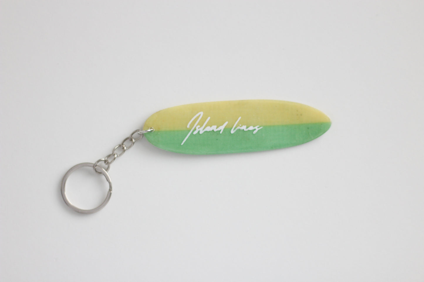 Surf shaped Yelow-green key chain