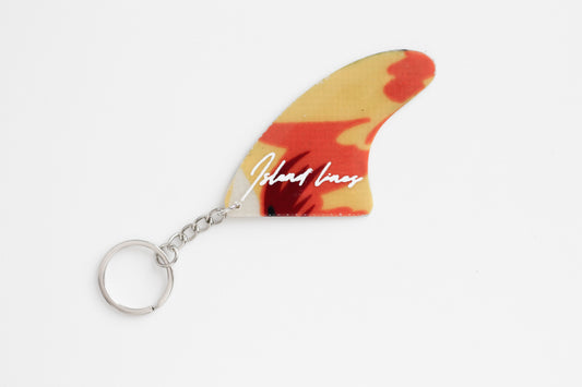 Fin shaped fire key chain