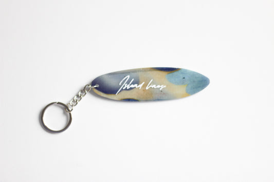 Surf shaped liquid key chain