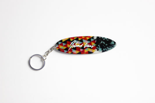 Surf shaped pineapple key chain